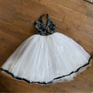 Curtain Call Costumes Black and White Tulle Ballet Dance Costume size AME